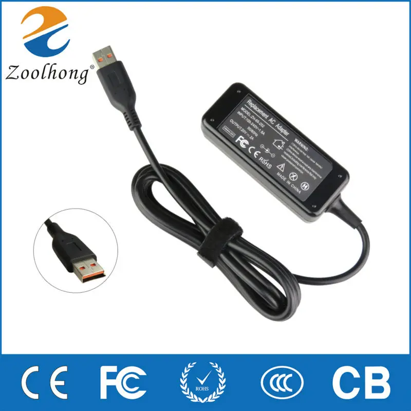 

Zoolhong Factory Direct 20V 2A 40W AC Laptop Power Adatper High Quality For Lenovo Yoga3 11 3 Pro series miix2 11.6