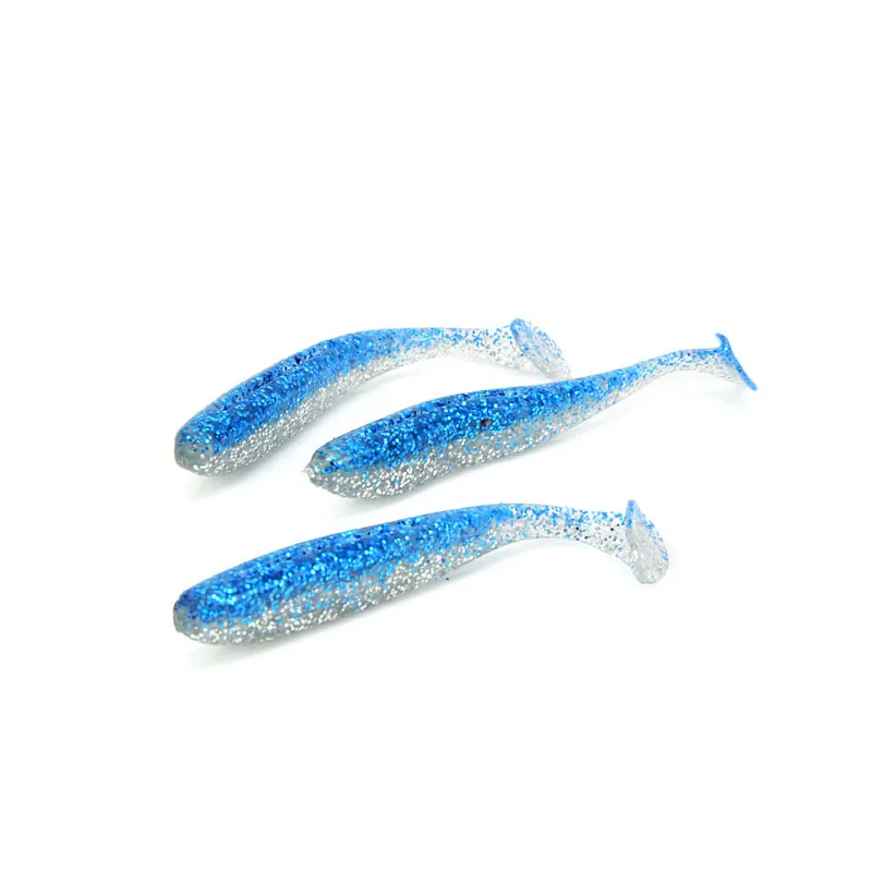 5Pcs/lot 65mm 1.8g Wobblers Fishing Lures Swimbaits Silicone Soft Bait Double Color Carp Artificial Soft Lure