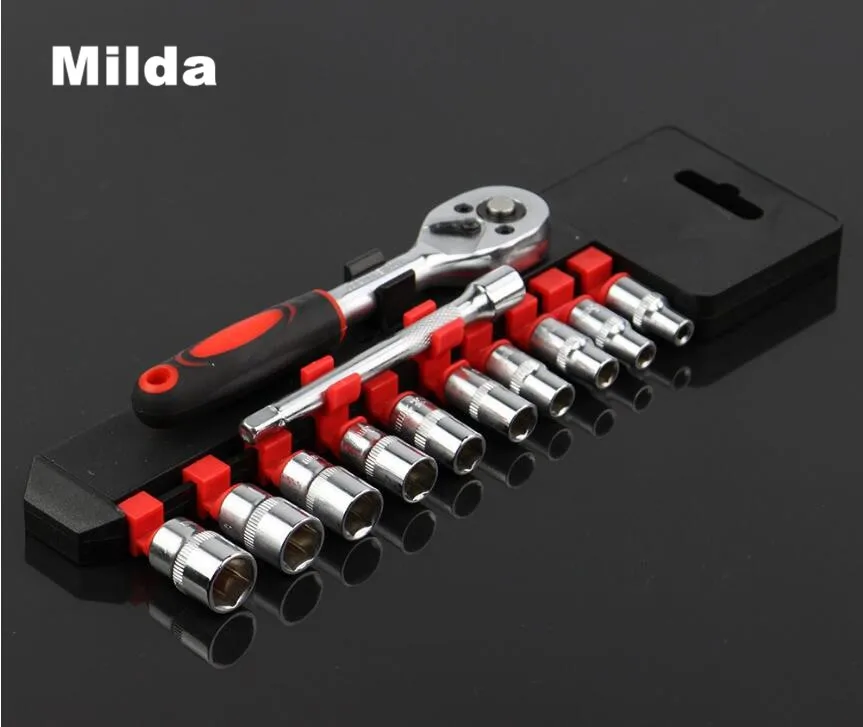 Milda 12 pcs ratcheting socket set 1/4