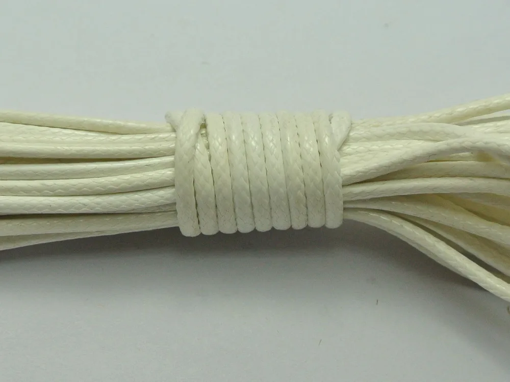 

10 Meters White Korean Waxed Cord String Thread 2mm for Bracelet Necklace