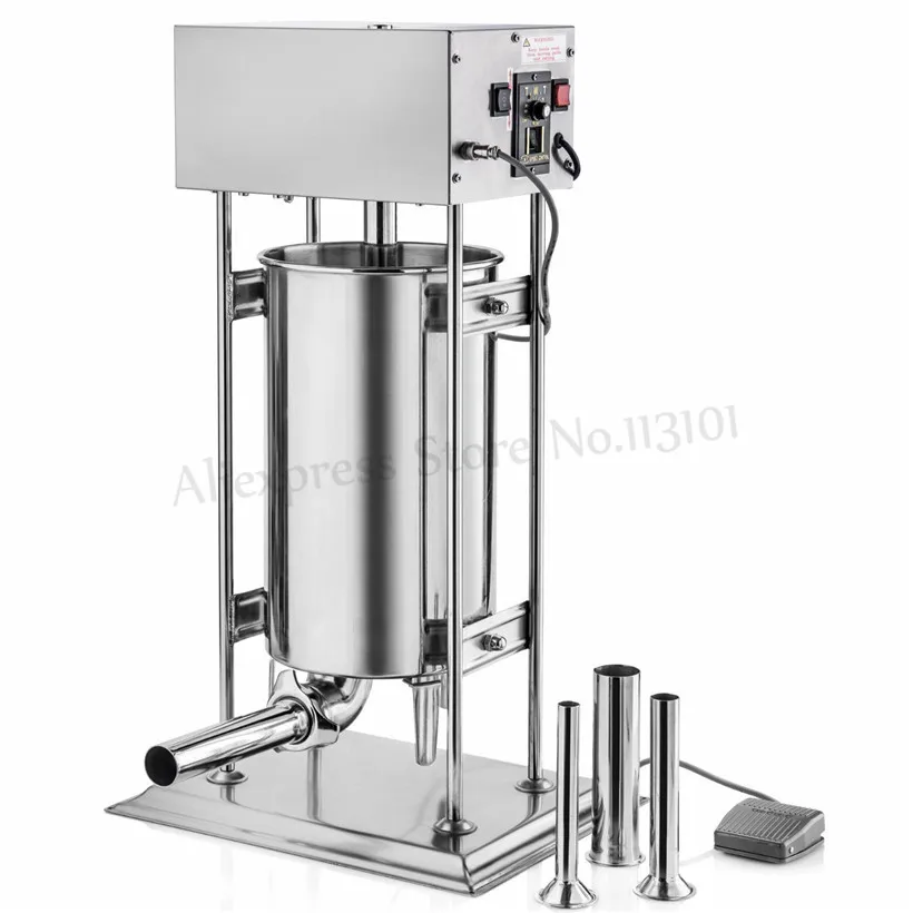 20L Heavy Duty Commercial Sausage Stuffer Salami Meat Extruder Stainless Steel Sausage Filling Machine Kitchen Meat Processing