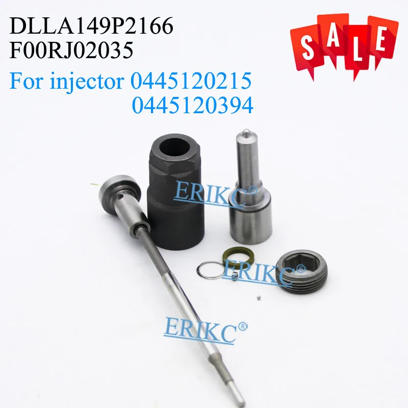 

ERIKC 0445120215 0445120394 diesel fuel injector overhaul repair kits nozzle DLLA149P2166 valve F00RJ02035 for FAW 00986AD1015