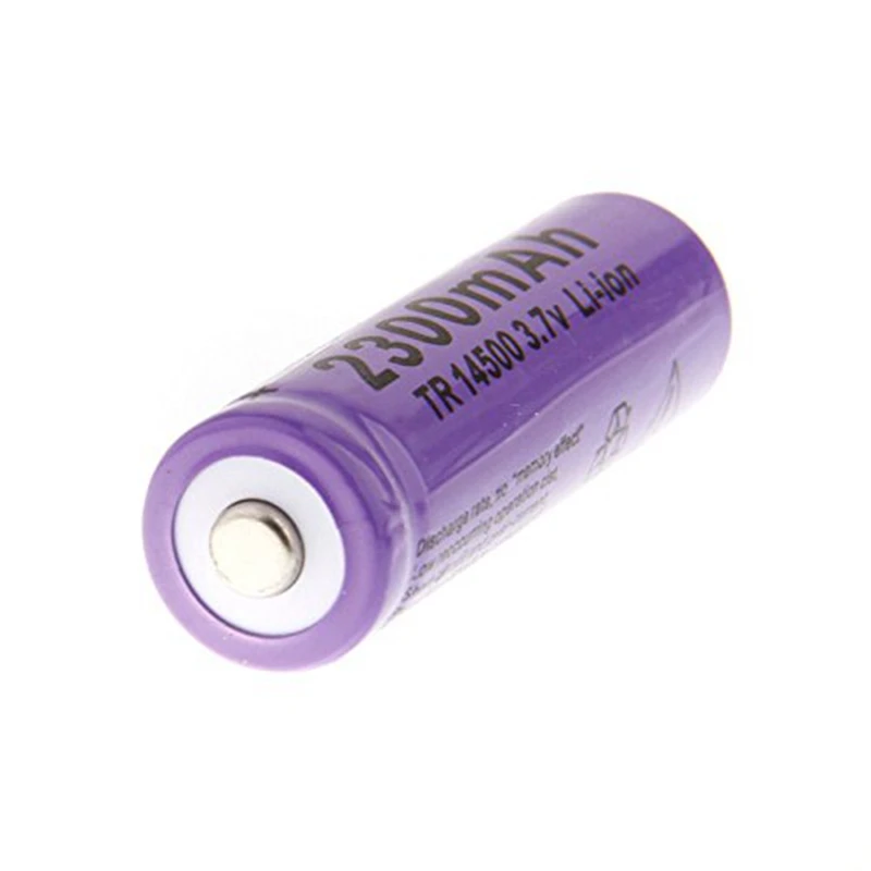 GTF جديد 14500 بطارية 3.7 فولت 2300mAh بطارية ليثيوم قابلة للشحن 14500 AA خلايا ليثيوم أيون ل مصباح يدوي ليد مروحة صغيرة غمبد