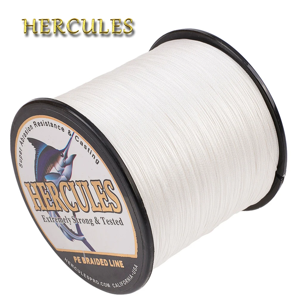 Hercules Fishing Cord for Multifilament Fishing Lines 8 Wire Braided Russia Lake 10-300LB White 100M-2000M PE Pesca Tools