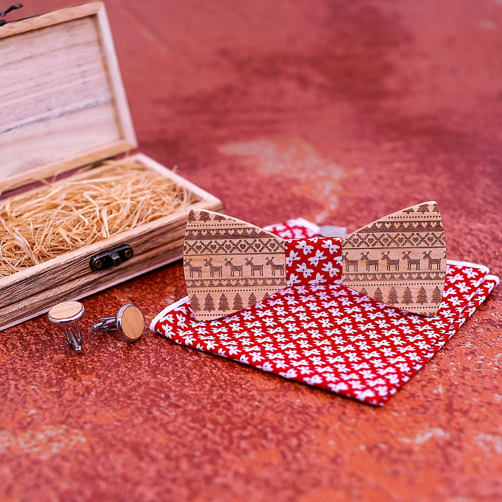 Handgefertigte Krawatte aus Ahornholz für Herren, Massivholz-Fliege im Schmetterlingsstil, Hochzeits- und Bräutigam-Anzug-Accessoire, Geschenk – Detail 4