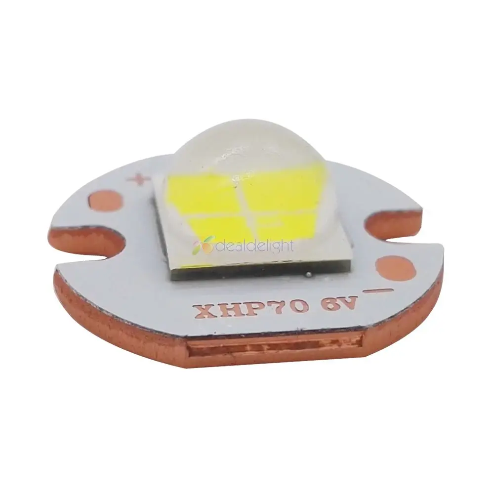 XHP70 6V 6500K Cool White, 5000K Neutral White, 3000K Warm White High Power LED Emitter With 26mm 1 Mode or 5 Modes Driver