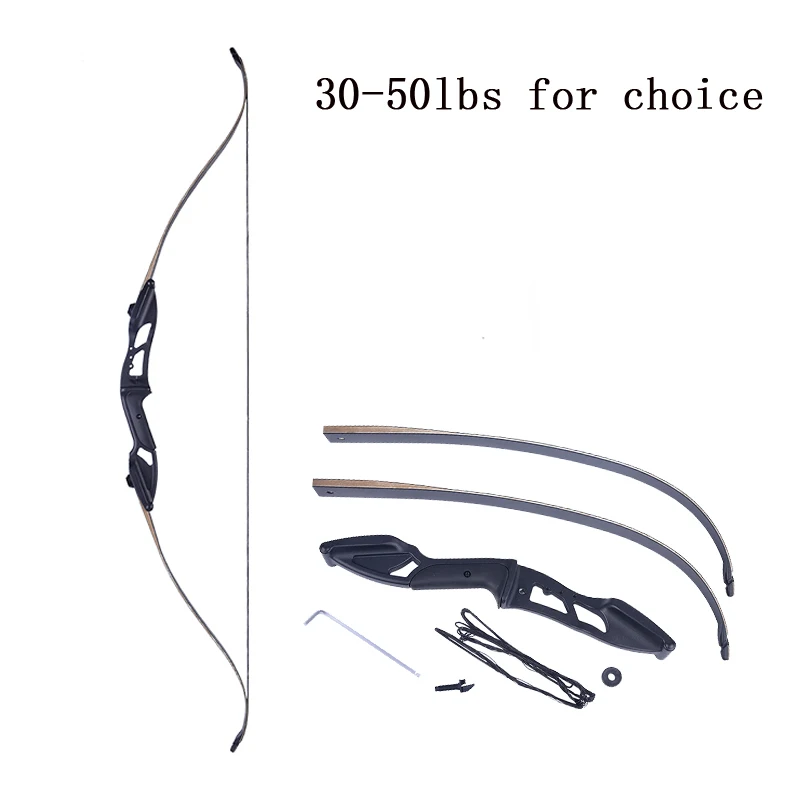 

56Inch Archery Recurve Bow 30-50lbs Draw Weight American Hunting Bow Shooting Right Hand Takedown longbow Shooting