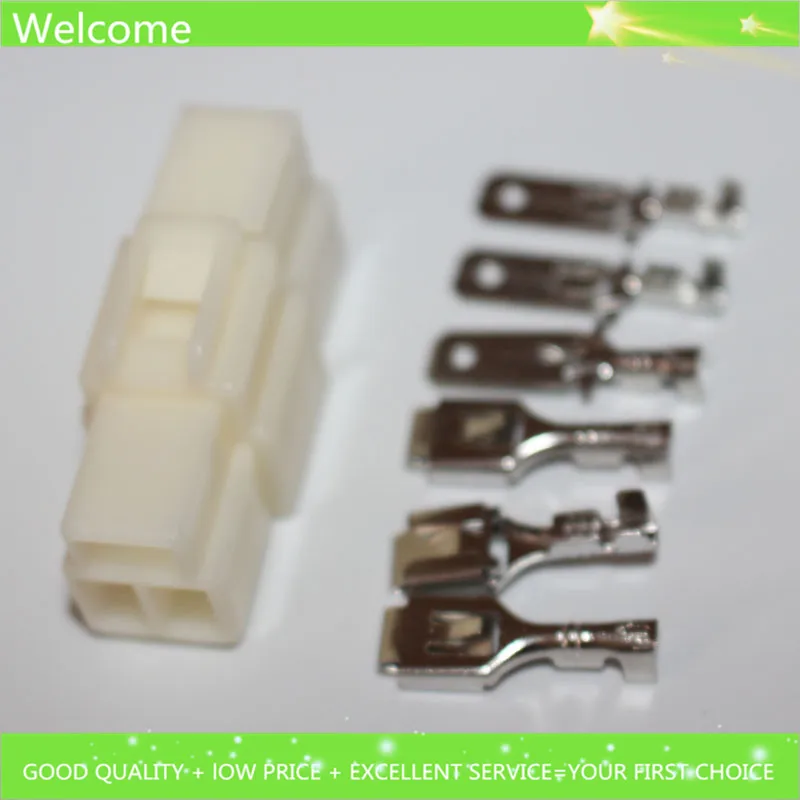 Sample,5 Sets 3 PinsMale Female Connectors 6.3mm 3P Terminal for Motorcycle auto/Car ATV Scooter Boat