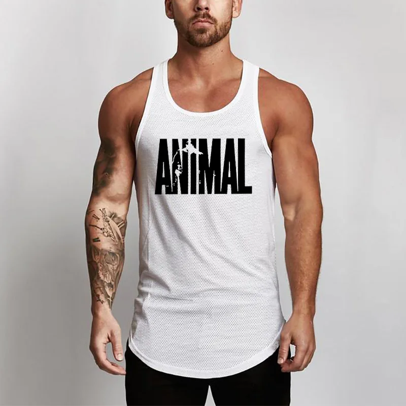 Camiseta de tirantes de Fitness para hombre, ropa de culturismo para gimnasio, Chaleco Ajustado de malla, Tops musculosos, verano, 2023