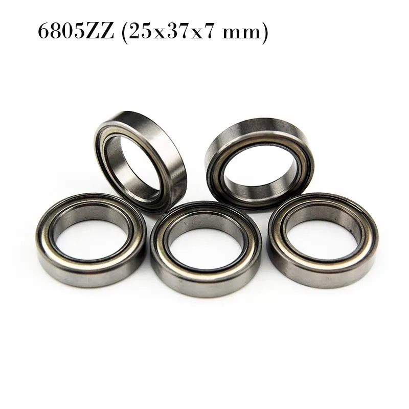 

(10 PCS) 6805ZZ (25x37x7 mm) Metal Shielded PRECISION Ball Bearing Set 6805z