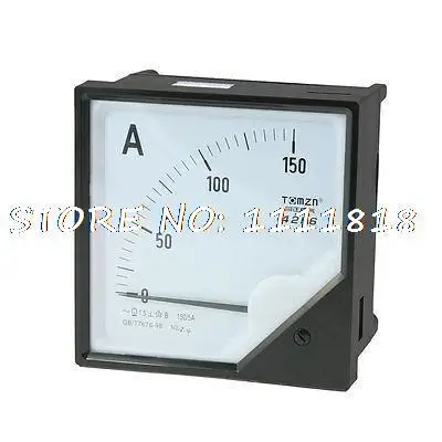 42L6 Class 1.5 AC 0-150A Screw Mounted Square Amperemeter Panel Meter Ammeter