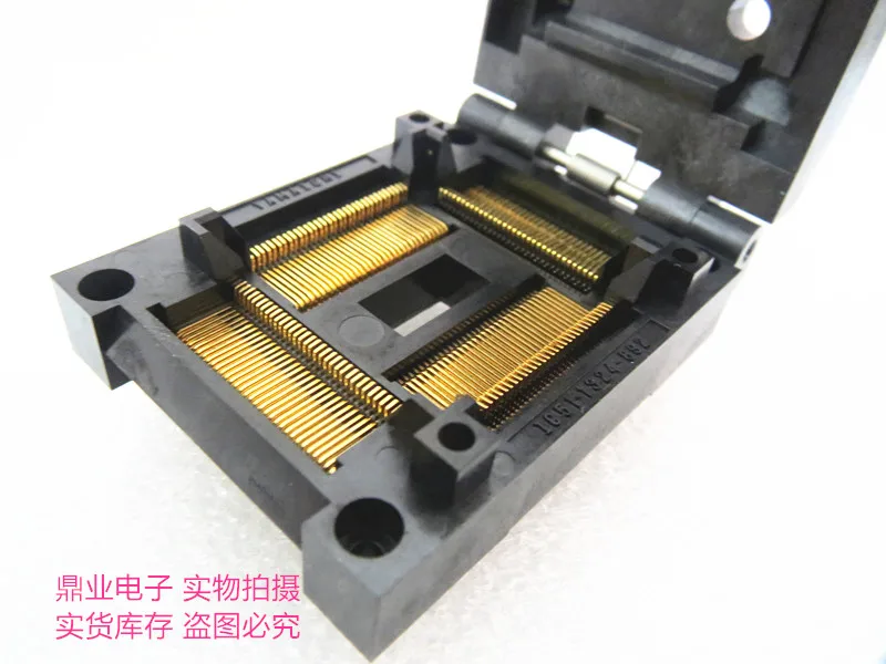 Clamshell IC51-1324-892 QFP132 0.635MM IC Burning seat Adapter testing seat Test Socket test bench  in the stock