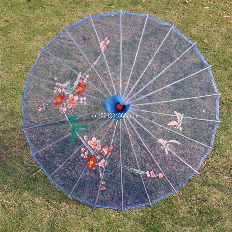 

10pcs Wedding Umbrellas Parasols Chinese Long-straight Transparent Sun Umbrellas Wedding Gift Party Favors Wholesale