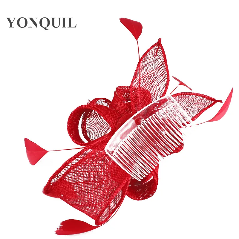 Duyên Dáng Thời Trang Mới Cưới Tóc Fascinators Nón Lạ Mắt Lông Vũ Phụ Kiện Trên Mũ Trùm Đầu Dành Cho Giáo Hội Cocktail Mũ SYF231