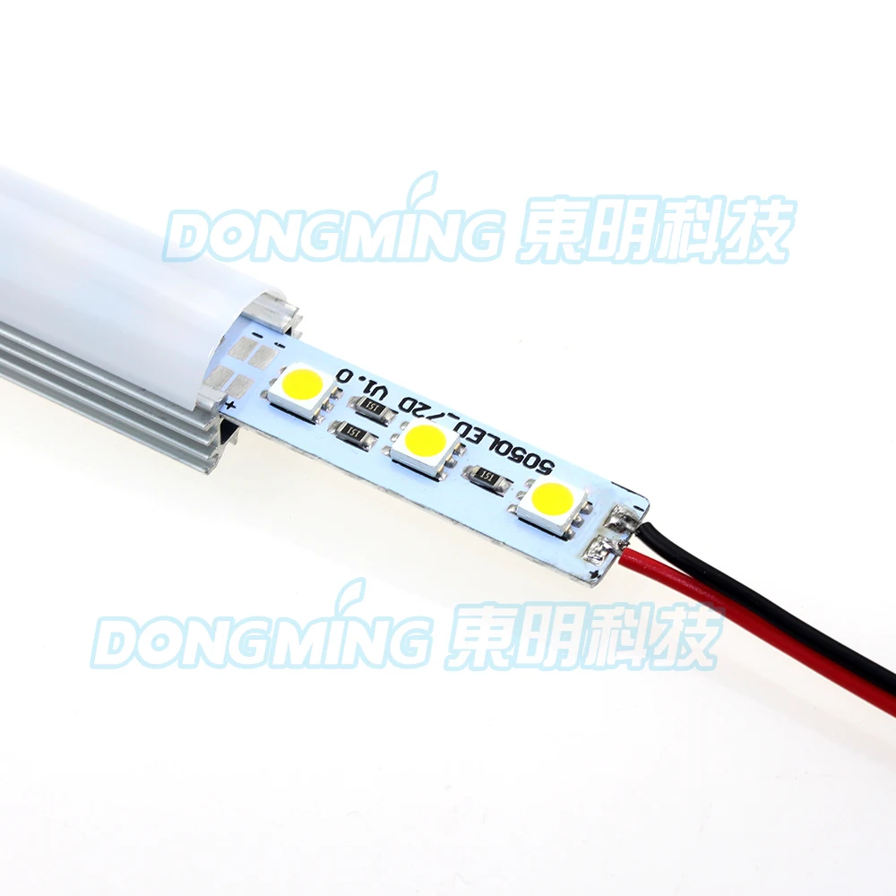 30pcs 100cm 1m pc milky/clear cover led luces strip 5050 72leds led bar light 12V with U aluminum groove and dc connectors