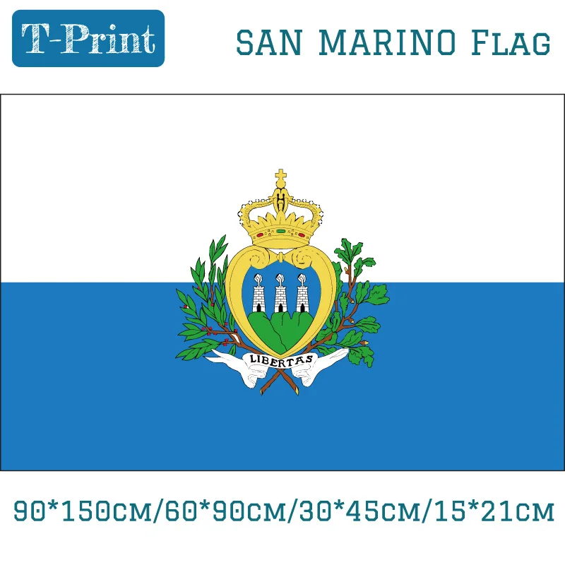 San Marino National Flag 90*150cm/60*90cm//15*21cm 3x5ft Banners   Car Flag For Decoration