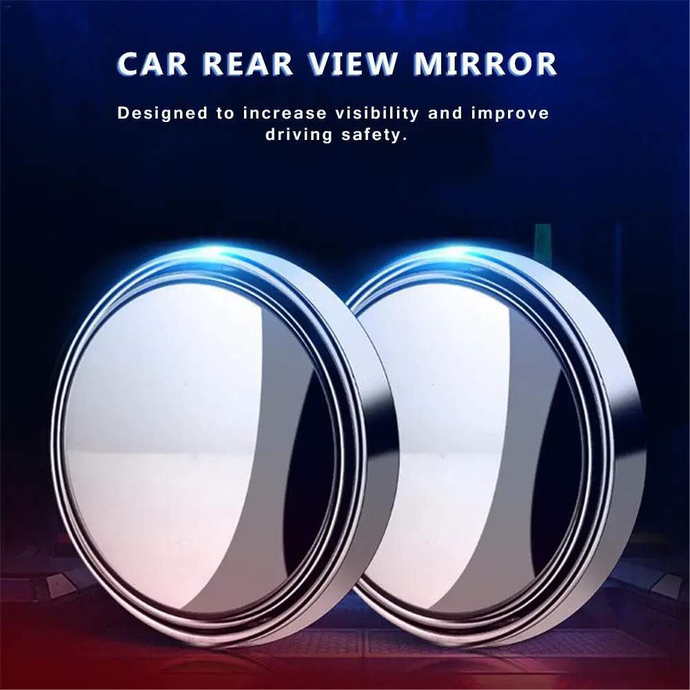 1pc Car 360 Degree Framless Blind Spot Mirror Wide Angle Round Convex Rearview Parking Mirror Car Accessories