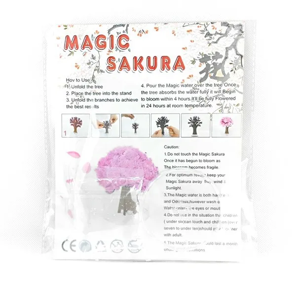 Cool ThumbsUp Magic Japanese Sakura Tree Toy Brand New Made in Japan Pink Magically Decorative Growing Paper Trees Hot Baby Toys