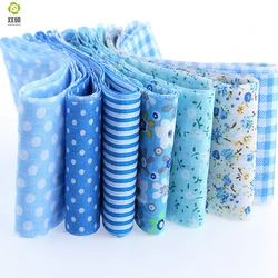 7pcs/lot jelly roll sewing textile blue sets fabric strips 5cmx100cm tildas quilting doll's cloths  100%cotton