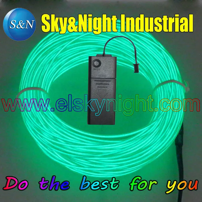 Electroluminecent Wire/Neon EL Wire 3M(1.5mm)+3V Inverter-Green+Free Shipping