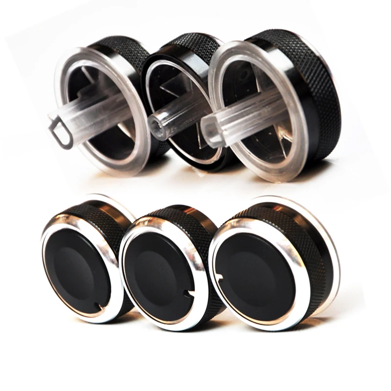 3pcs/set car ac knob aluminum alloy air conditioning knobs heat control switch For Toyota old corolla before 2016 BYD F3 F3R