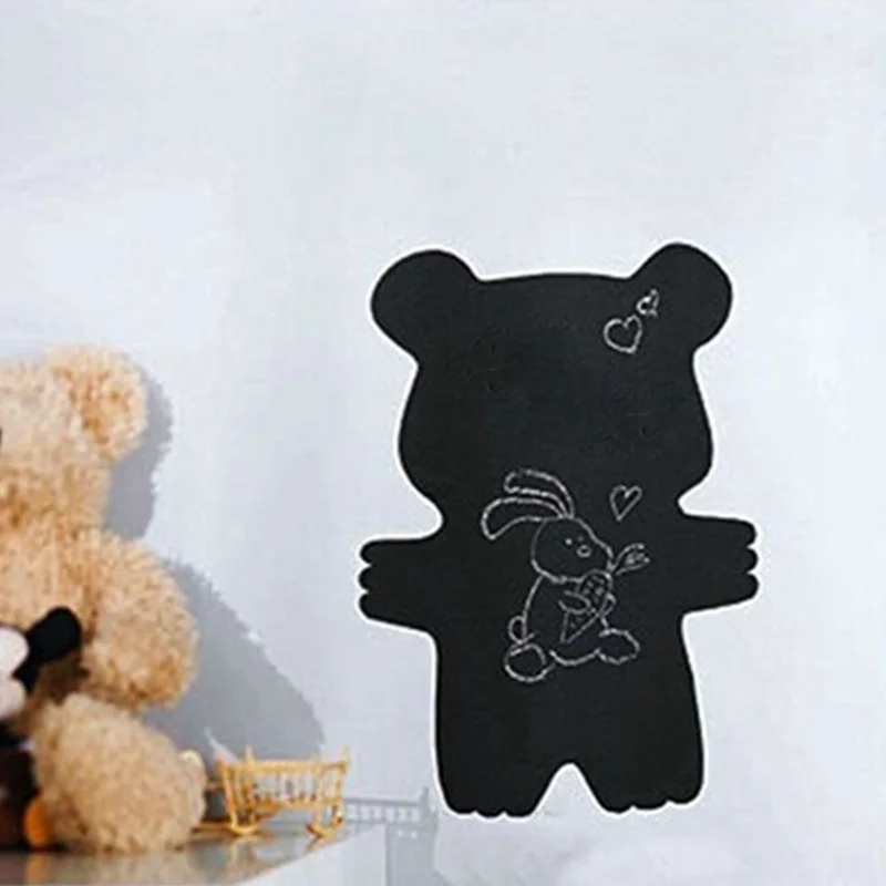 Wholesale mix order fun cartoon blackboard wall stickers removable vinyl chalkboard kids children's room decor free shipping