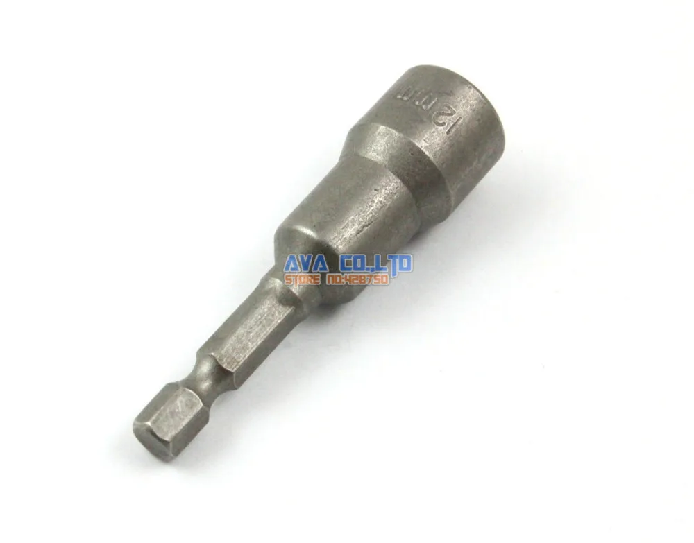 5 Pieces Magnetic 12mm Hex Socket Nut Setters Driver S2 Steel 1/4