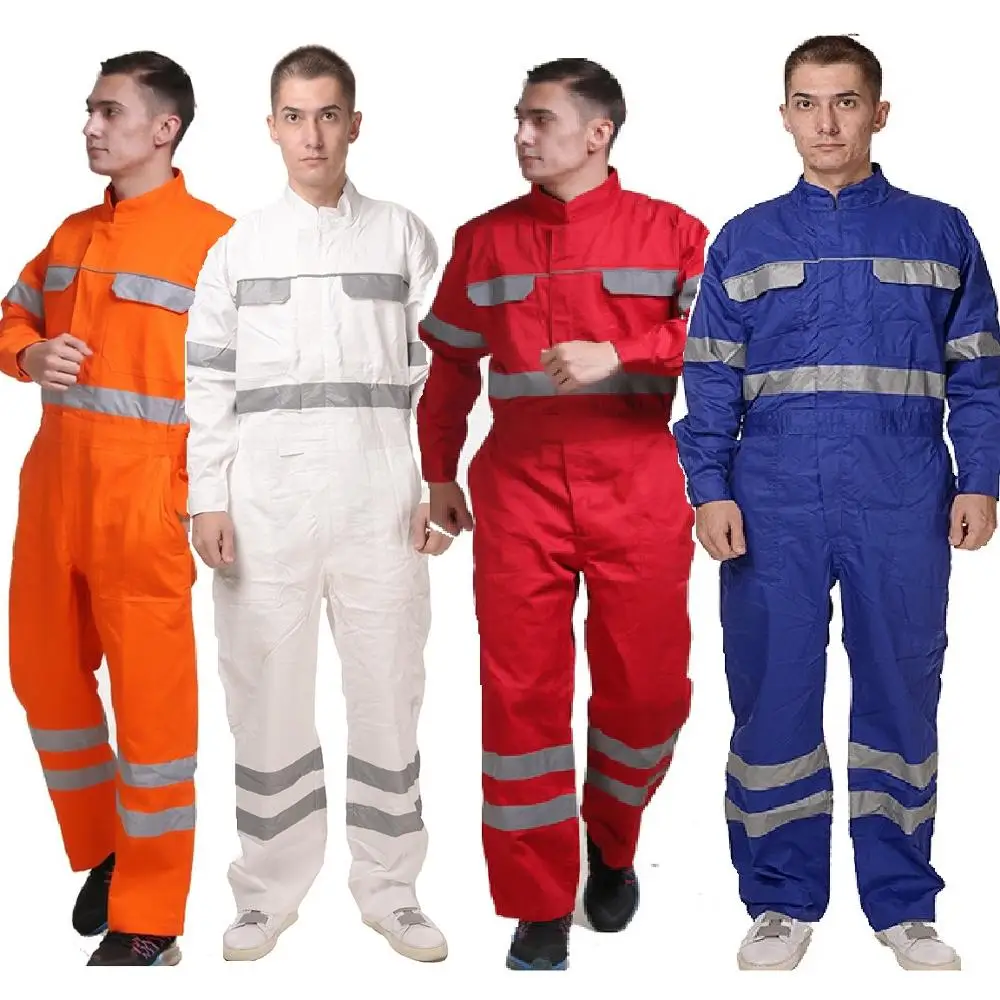 

Work Coveralls Overalls Cotton Anti-static Rescue Emergency Reflective Dustproof Machine Repairman Electrician Workwear