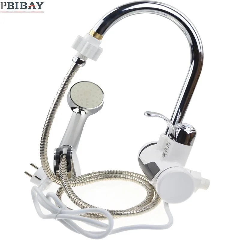 BDS3000W-2, Display digitale acqua calda istantanea rubinetto doccia elettrica, rubinetto elettrico senza serbatoio, riscaldatore digitale del bagno, con spina europea