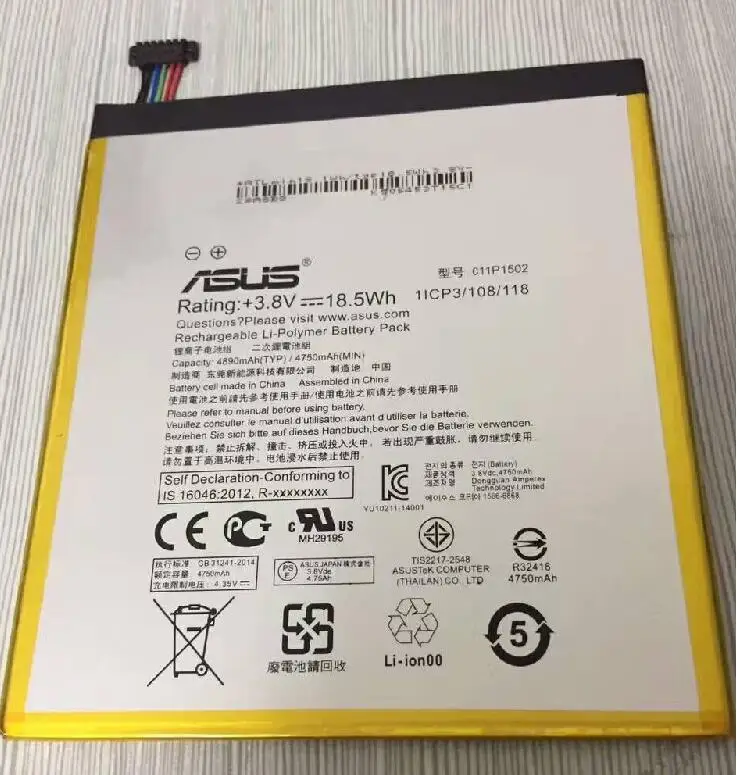 Nieuwe Echte Batterij Voor Asus P023 M1000C Zenpad 10 (ZD0310C) (ZD300C) 3G (ZD300CG) lte (ZD300CL) (Z300C) C11P1502 3.8V 18.5WH