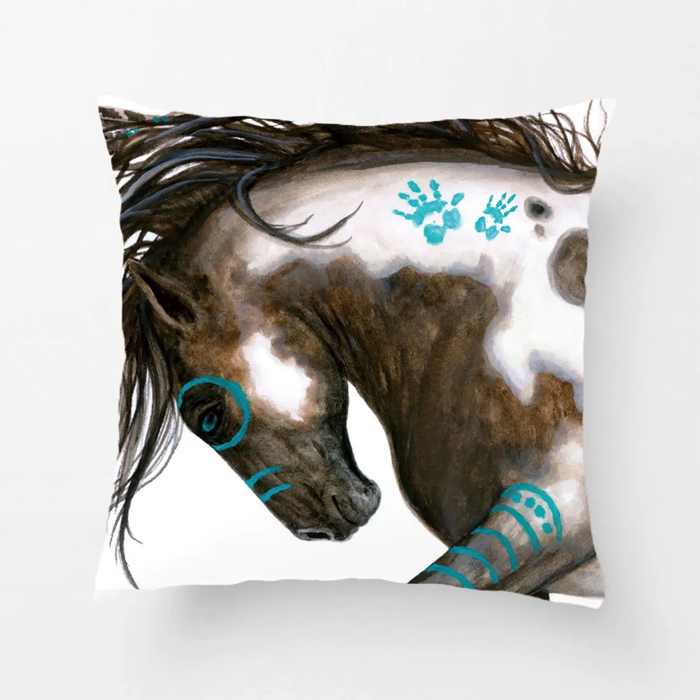 

Novelty Horse Design Printing Throw Pillow Case Decorative Cushion Cover Perfect Gift By Lvsure For Car Sofa Seat