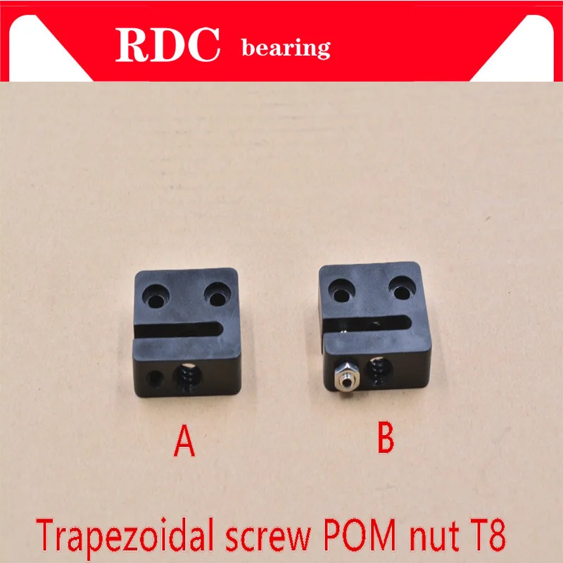 1PCS 3d printer accessories T openbuilds type anti-backlash nut block T8 screw 8mm screw pitch 2mm lead 2mm 4mm 8mm