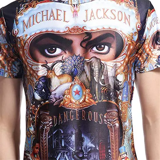 Michael Jackson Dangerous Style Summer 3D T-shirt Printed HD Creative Funny Tops Tees Short Sleeve Tees