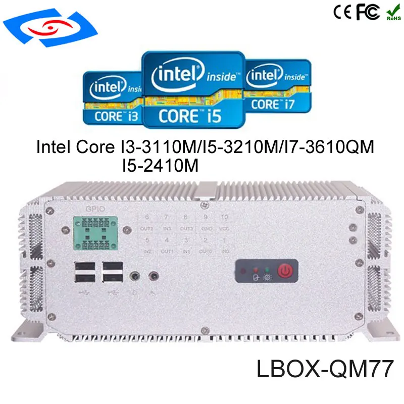 Factory Store Low Price Wide Operating Temperature -25-80 Degree Embedded PC With WIFI/3G/SIM Socket Fanless Mini Industrial PC