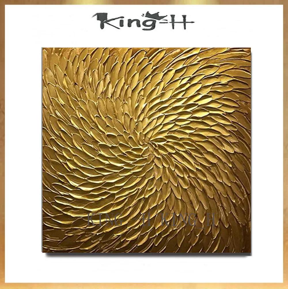 

creation abstract black and gold combination of Hand-Painted oil painting of modern art decoration of hotels decoration art