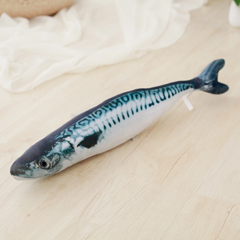 20/30/40cm Simulation Mackerel Plush Toys Soft Stuffed Animal Fish Dolls Kids Cats Dogs Toys for Children Girls Boys Party Gifts