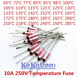 10PCS TF RY- (65C~100C~125C~184C/185C~285C degree ) 250V 10A Metal shell Temperature Fuse for electric cooker pressure cooker