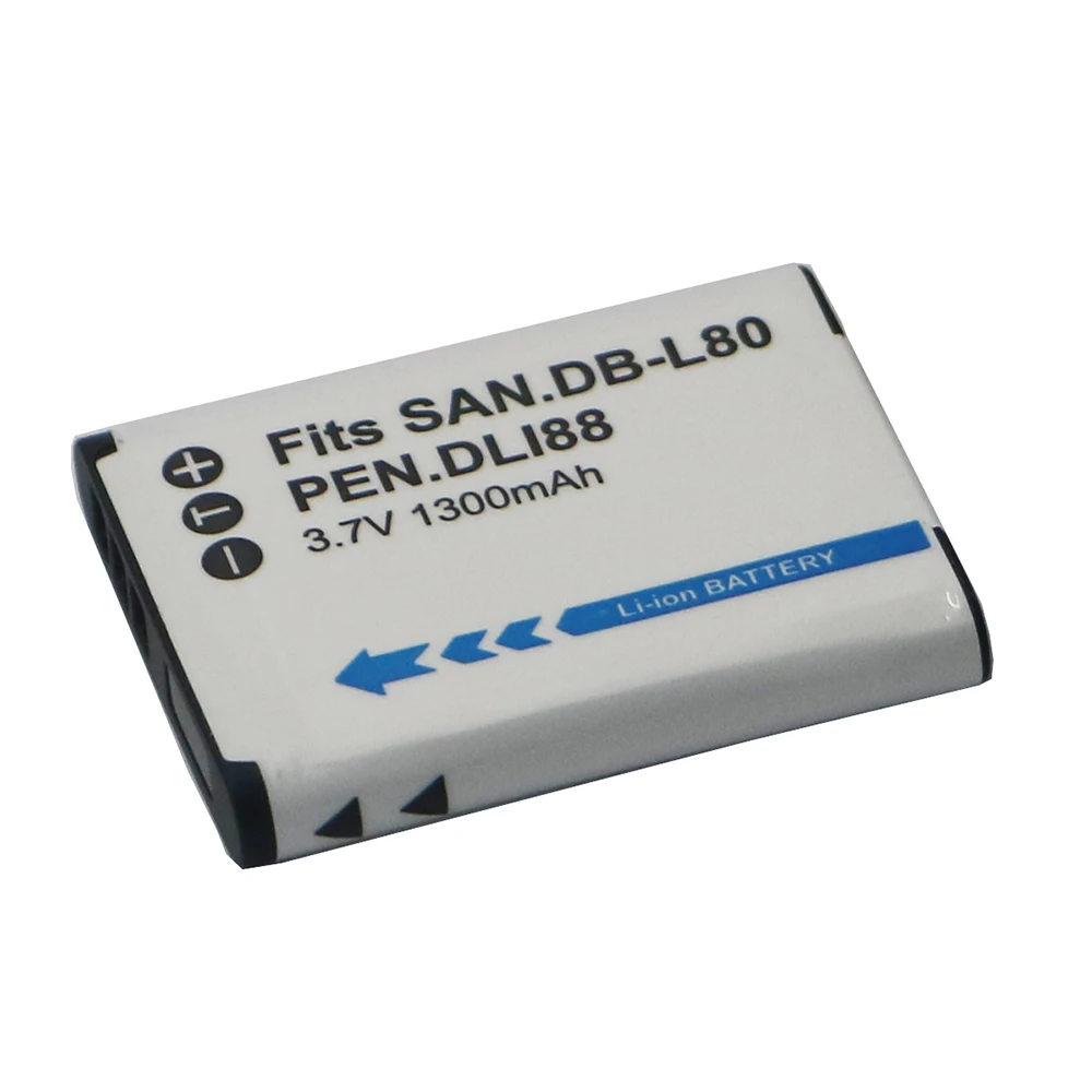 D-LI88 DB-L80 L80A D LI88 DBL80 DLi88 Rechargeable Batteries For Sanyo VPC-CG10 VPC-CG20 For PENTAX VPC-CG88 CG100 P70 Battery