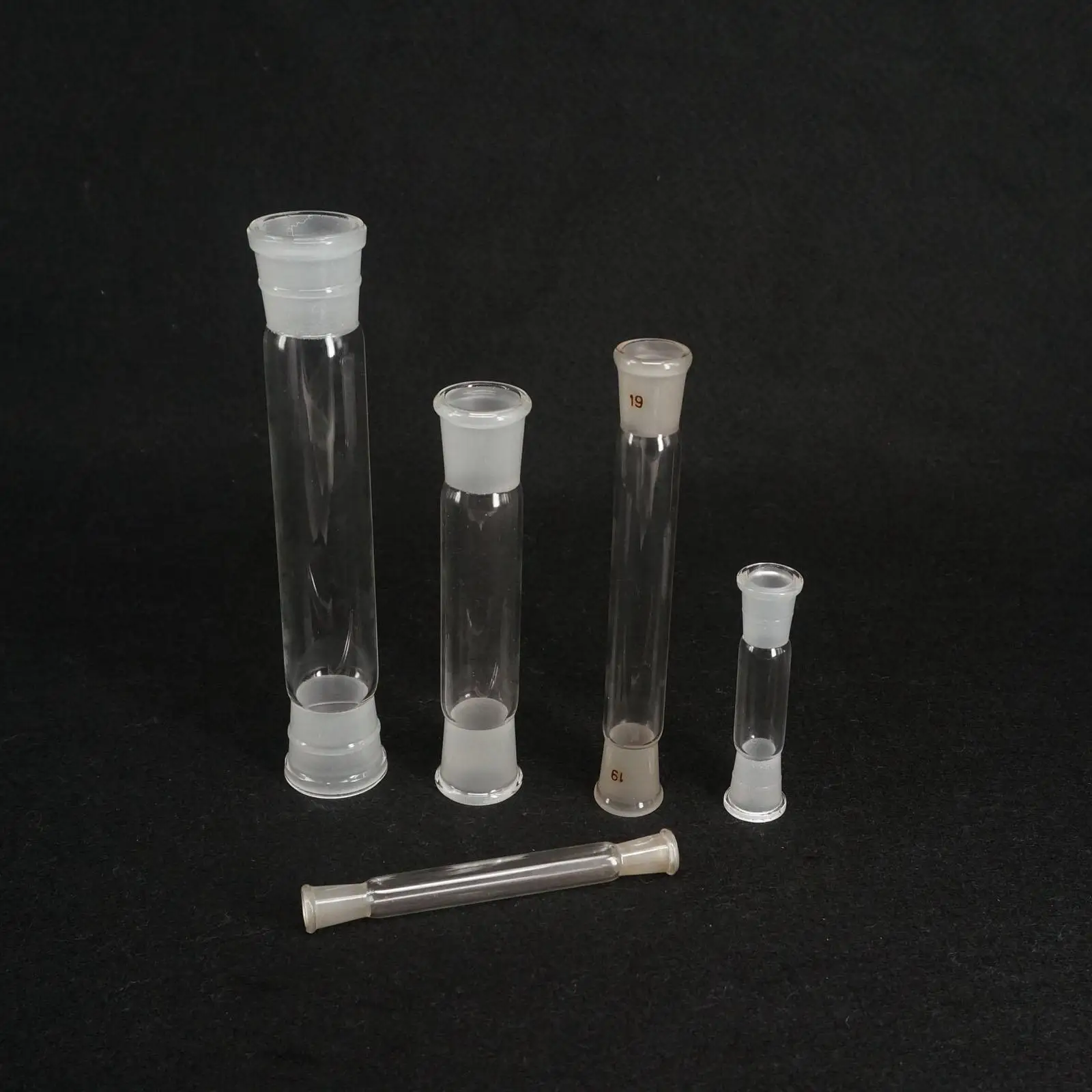 10mm 14/23 19/26 24/29 29/32 34mm 40mm 50mm Both Ground Joint Glass Straight Connecting Adapter Tube Labware Glassware