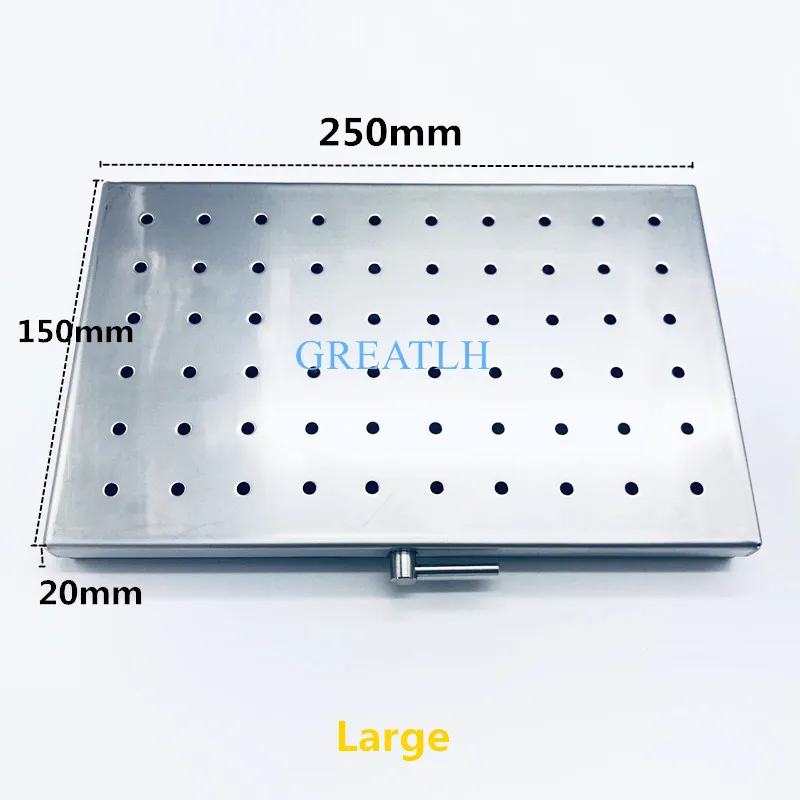 Autoclavable tray stainless steel sterilization case disinfection box Silicone mat sterilize instrument holder Surgical tools