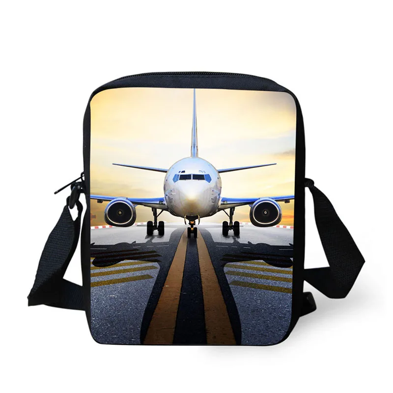 aviation Women Messenger Bags 3D aircraft pattern Shoulder Bag  Blocks Messenger Bags Crossbody Bag for Girls