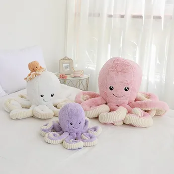 40cm 60cm 80cm Cute Octopus Plush Toy Octopus Whale Dolls & Stuffed Toys Plush Sea Animal Toys For Children Xmas Gift