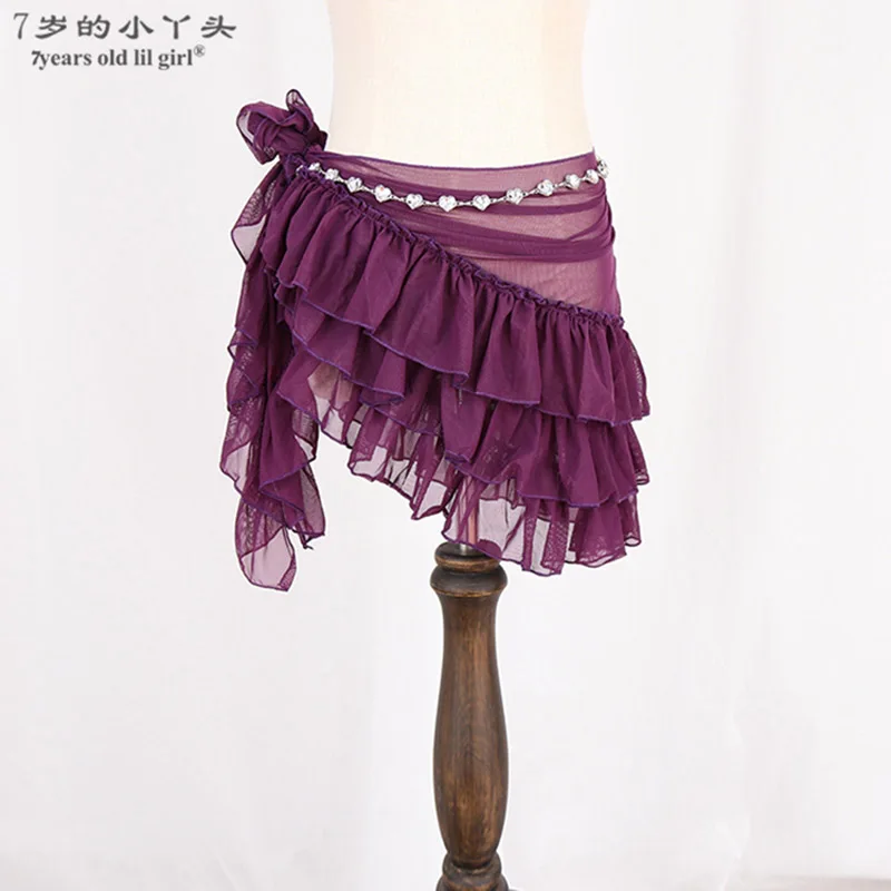 

Transparent Thin Tribal belly Dance Ruffle Wrap Hip Over Scarf Belly Dance Belt BLL04