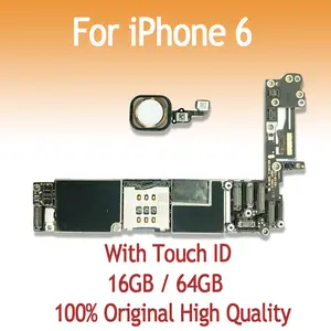 Bilashmart iPhone 6 (4.7inch) Motherboard with Touch ID Fingerprint iOS 4G Lte 16 / 32 / 64 / 128GB Mainboard Original Logic Board