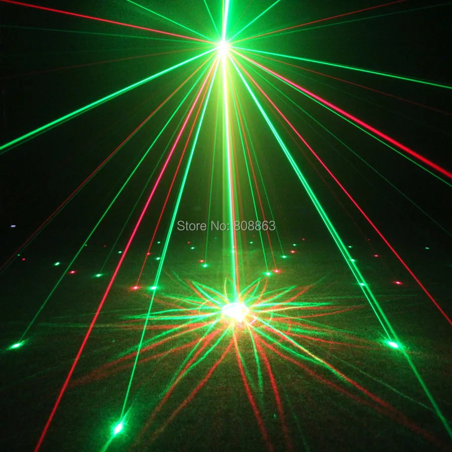 ESHINY Mini R&G Laser Projector 8 Patterns Remote Dance Disco Bar Wedding Family Party Xmas Stage DJ lighting Light N7H8