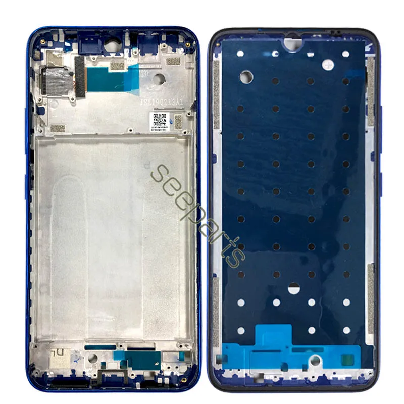 Marco medio para Xiaomi Redmi Note 7 Pro, piezas de repuesto, negro, azul y rojo