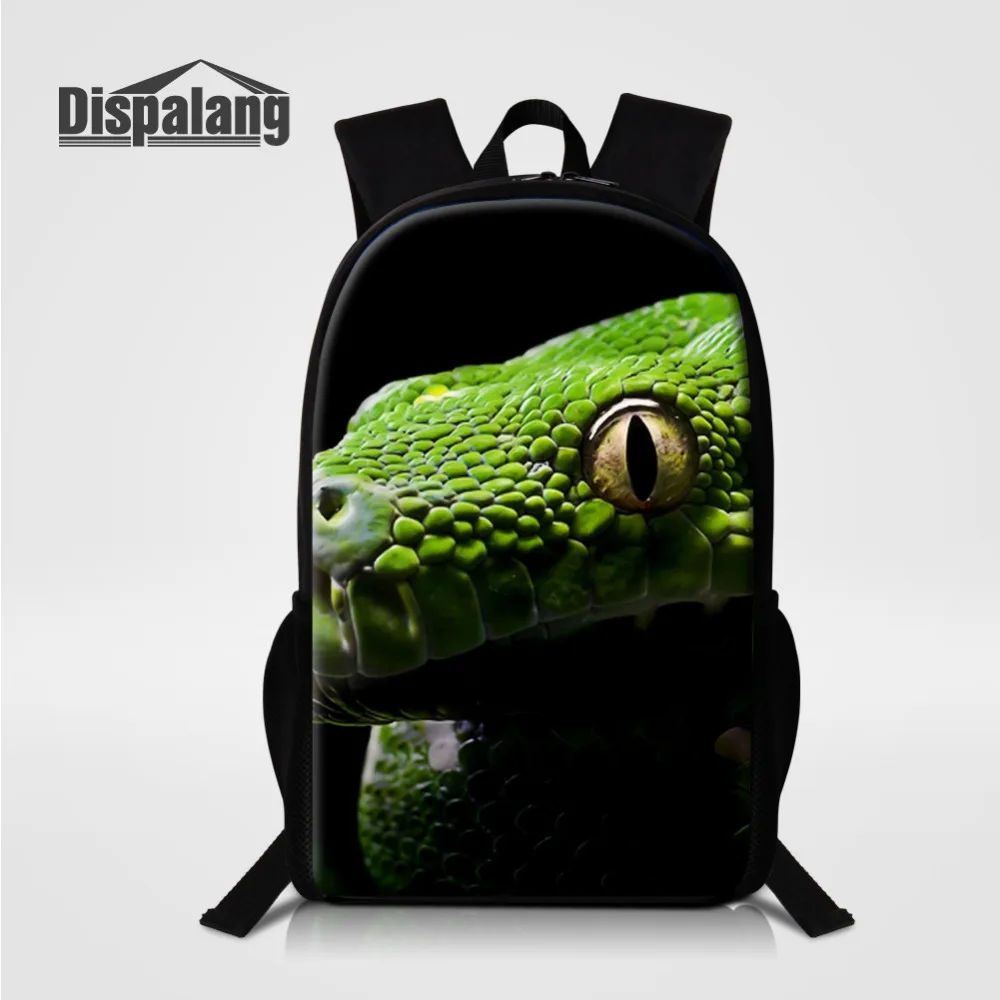 

Dispalang Student College School Backpack For Men Women School Bags Animal Snake Print School Backpack Kids Travel Bags Mochila