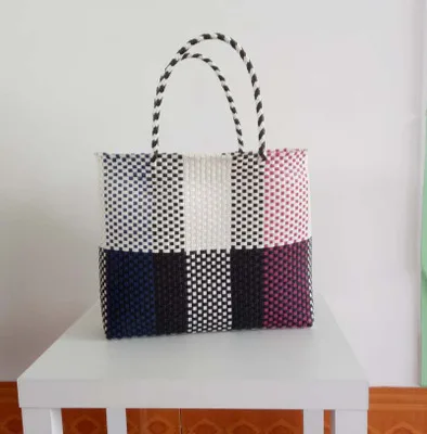 Weave Basket Bag Handmade Beach bag Summer Rattan Handbags Women Fashion Messenger Bag Kintted Causal Shoulder Tote waterproof