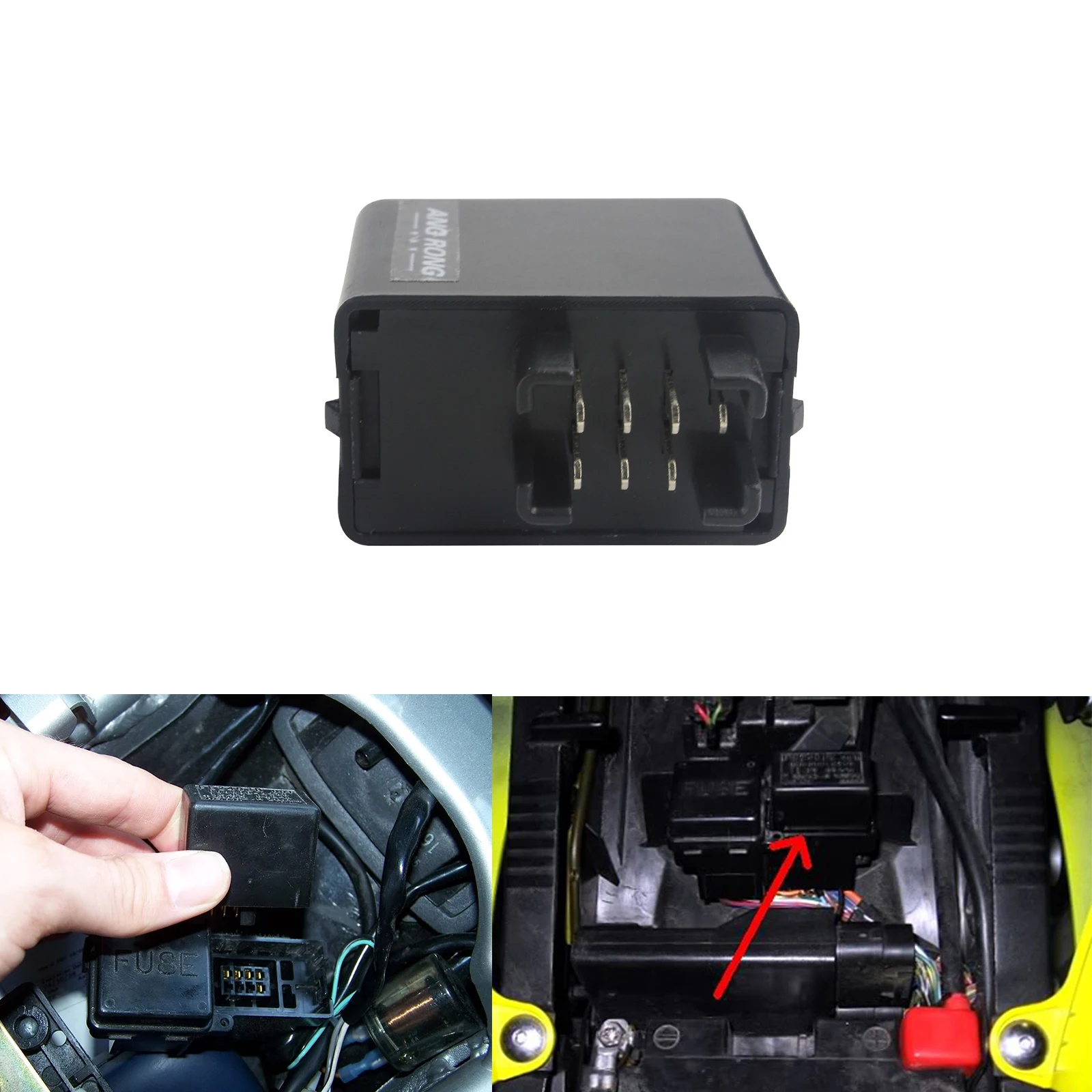 ANGRONG 7 Pin Signal Flasher Relay for LED indicators For Suzuki GSXR 600 SV 650 GSX 650F