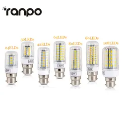 B22 Bayonet LED Corn Lights SMD 5730 Energy Saving Bulbs 7W 12W 15W 20W 25W Leds Lamp Bombillas Light Lampada Ampoule Lighting